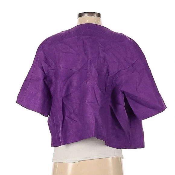 KATE SPADE NEW YORK Women's Violet Purple Lined Cropped MICAH Jacket Size 0 XXS - Picture 4 of 6